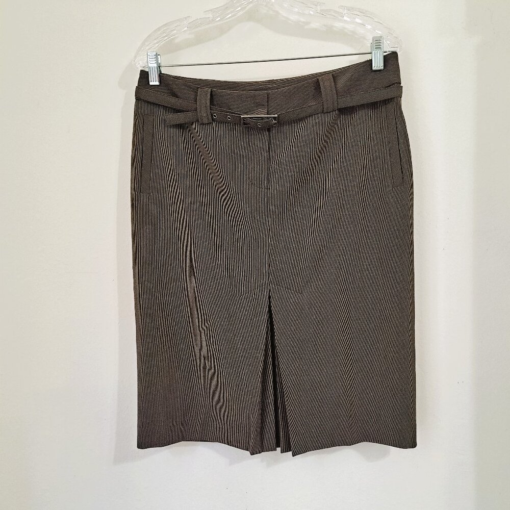 Mexx Women's Belted Skirt Front Pleated Gray Color Size 10